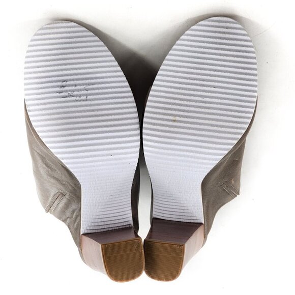 TIBI Bee Mules in Storm Gray Leather Open Toe - Picture 10 of 11